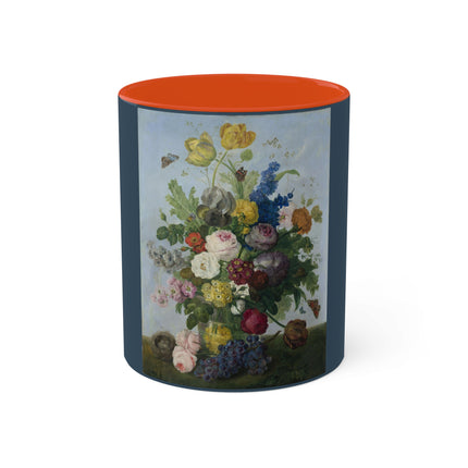 Bouquet of Flowers and a Nest by Sebastian Wegmayr Colorful Mugs, 11oz