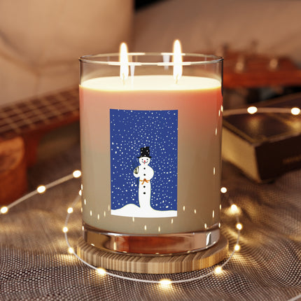 Snowman in Falling Snow Scented Candle - Full Glass, 11oz