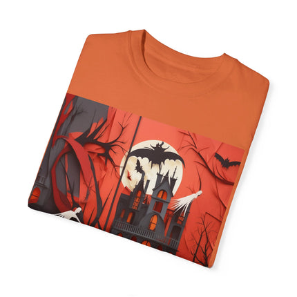 Halloween Night Scene Unisex Garment-Dyed T-shirt
