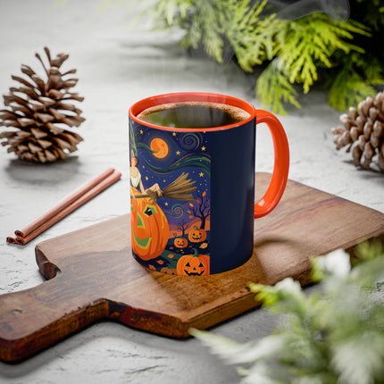 🧙‍♀️🎃 The Witch Of Pumpkin Moon Hollow Colorful Mug – Whimsical Halloween Magic