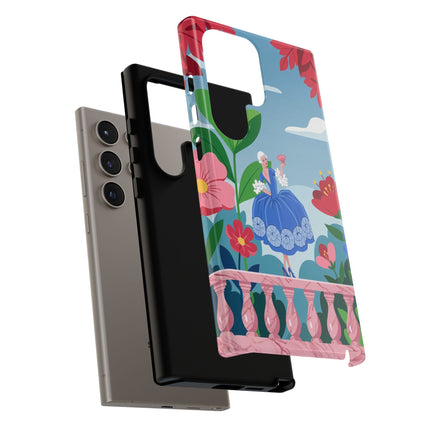 🌺🪭 The Lady Of The Grand Flower Terrace Phone Case – Art Deco Garden Elegance