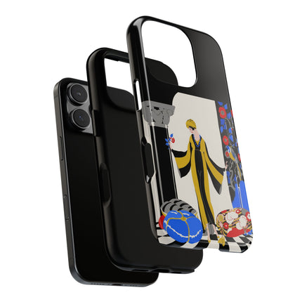 Art Deco Flapper in Yellow Robe Phone Case – Elegant Glamour & Exotic Charm