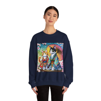 Kimono Kitties Unisex Heavy Blend™ Crewneck Sweatshirt