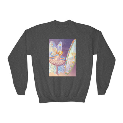 Reflections of Enchantment Youth Crewneck Sweatshirt – Fairy Magic & Elegant Wonder