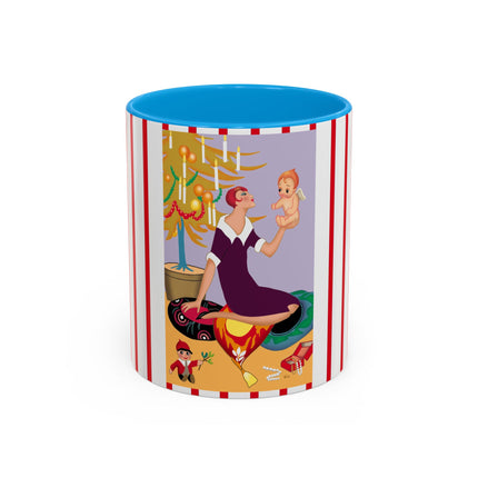 Art Deco Christmas Colorful Mugs (11oz, 15oz)