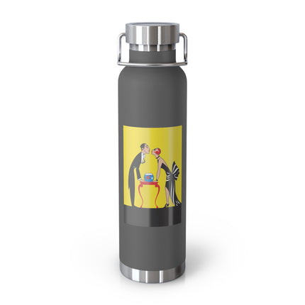 A Moment of Elegance: A Passionate Embrace Amidst Golden Splendor Copper Vacuum Insulated Bottle, 22oz