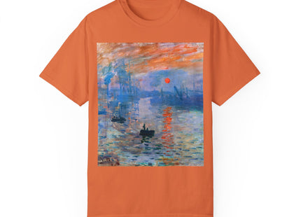 Sunrise by Claude Monet Unisex Garment-Dyed T-shirt