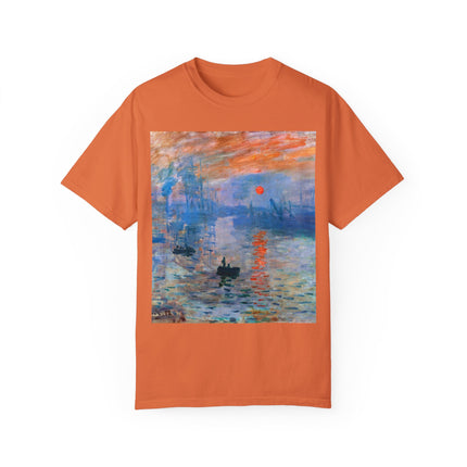 Sunrise by Claude Monet Unisex Garment-Dyed T-shirt