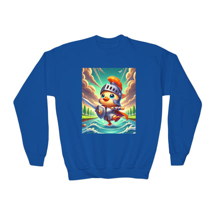 Valiant Duck Youth Crewneck Sweatshirt – Courage, Adventure & Heroic Fun