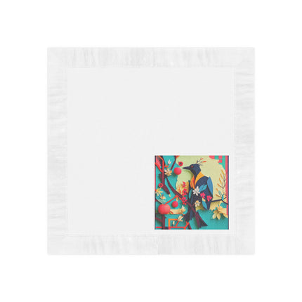 Curious Crow White Coined Napkins