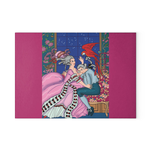The Jealous Parrot by George Barbier Glass Cutting Board