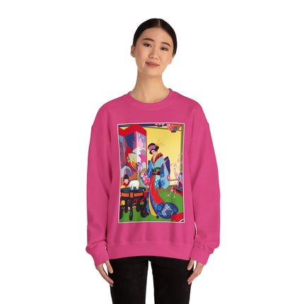 A Timeless Journey by Umberto Brunelleschi Heavy Blend™ Crewneck Sweatshirt