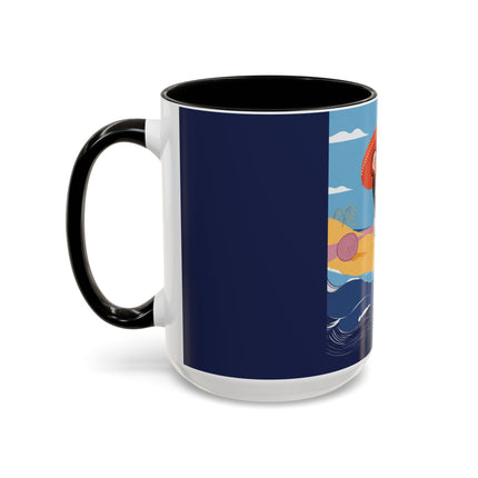 Beachside Promenade Colorful Mugs – Chic Summer Stroll & Coastal Glamour