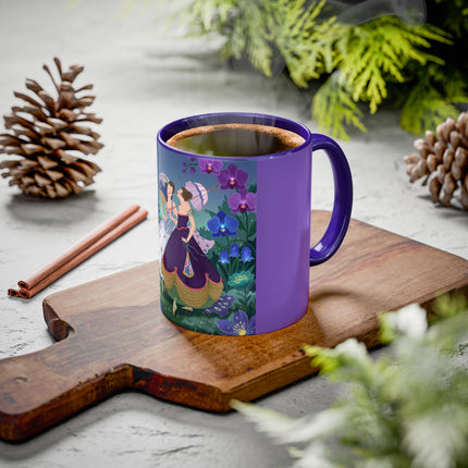 The Ladies Of The Moonlit Garden Colorful Mugs – Art Deco Floral Elegance