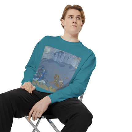 The Duel by Nicholas Roerich Unisex Garment-Dyed Sweatshirt