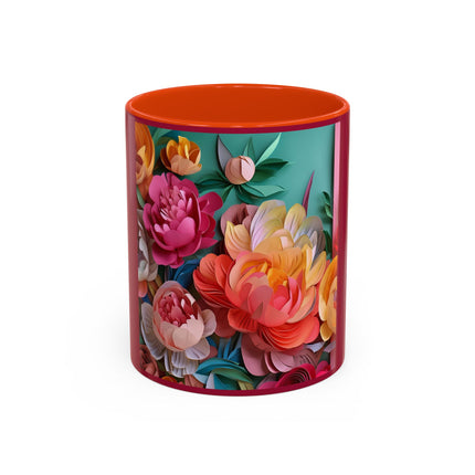 Peonies in Full Bloom Colorful Mugs (11oz, 15oz)