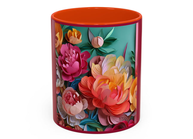 Peonies in Full Bloom Colorful Mugs (11oz, 15oz)
