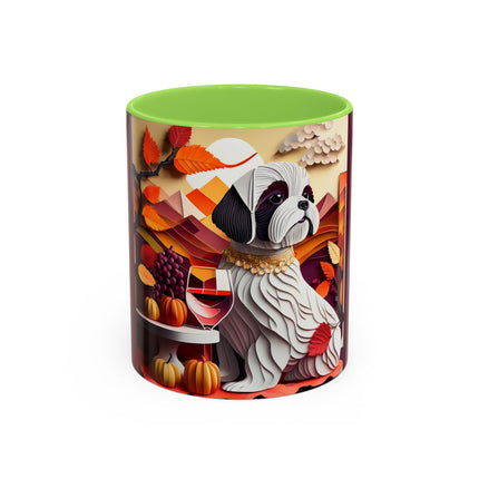 Shih Tzu at an Autumn Colorful Mugs (11oz, 15oz)