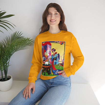 A Timeless Journey by Umberto Brunelleschi Heavy Blend™ Crewneck Sweatshirt