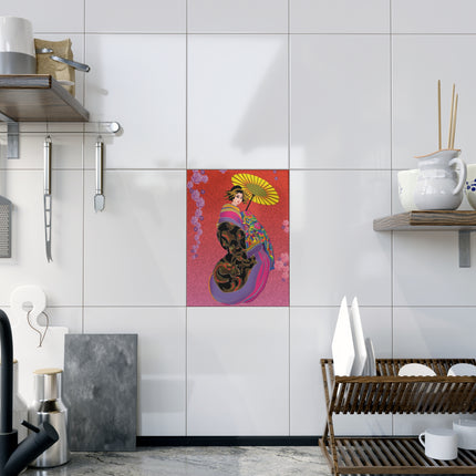 Enchanting Geisha Ceramic Tile