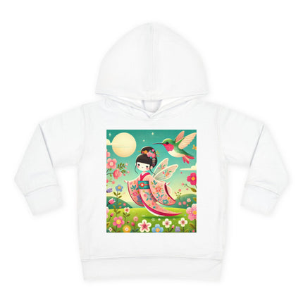 Geisha Fairy and the Hummingbird Blossom Toddler Pullover Fleece Hoodie