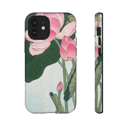 Blooming Lotus Flowers by Ohara Koson Phone Cases