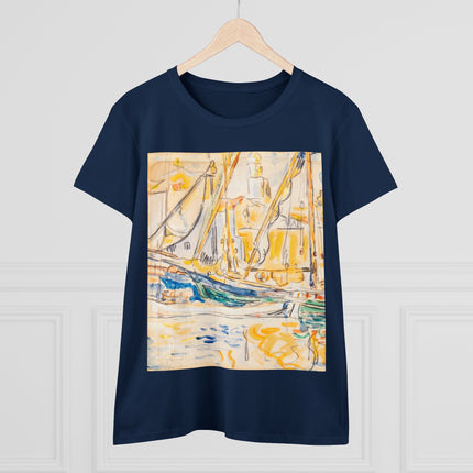 Saint-Tropez by Paul Signac Women's Midweight Cotton Tee