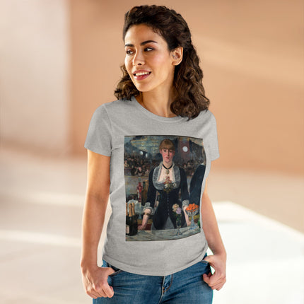 A Bar at the Folies-Bergère by Edouard Manet Women's Midweight Cotton Tee