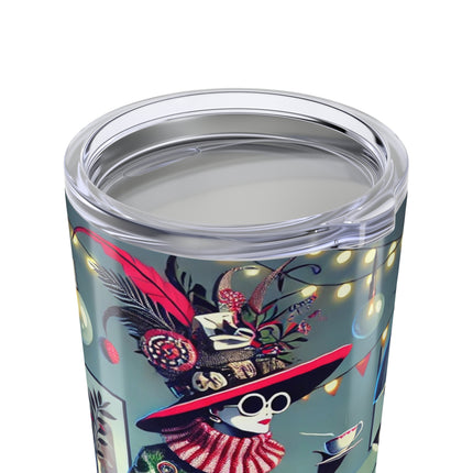 Whimsical Christmas Tea Party Tumbler 20oz