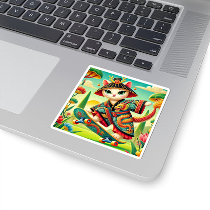 Dragon Dance on Wheels Kiss-Cut Stickers (4 Sizes)