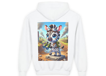 Zebra Lookout Youth Heavy Blend Hooded Sweatshirt