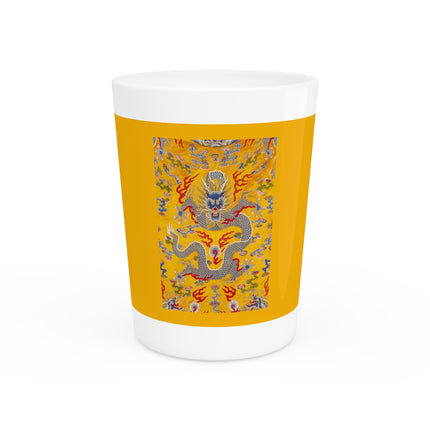 The Imperial 12-Symbol Robe, A Dragon's Regalia Ceramic Shot Glass