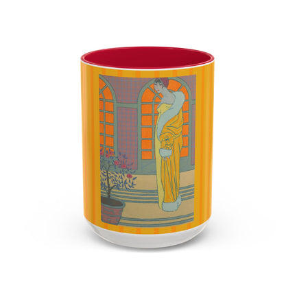 Sur Les Marches Du Jardin by Georges LePape Colorful Mugs (11oz, 15oz)