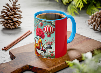 Reading in a Painted Garden Colorful Mugs (11oz, 15oz)