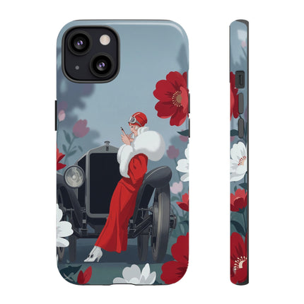 🚗🌺 The Lady Of The Grand Touring Car Phone Case – Art Deco Motoring Elegance