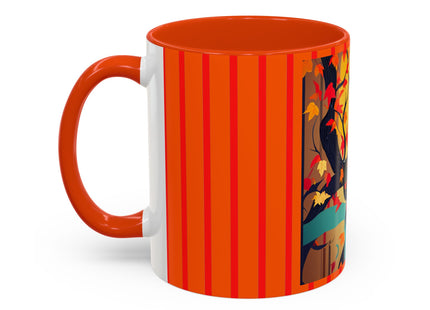 Black Cat in Kimono Colorful Mugs, 11oz