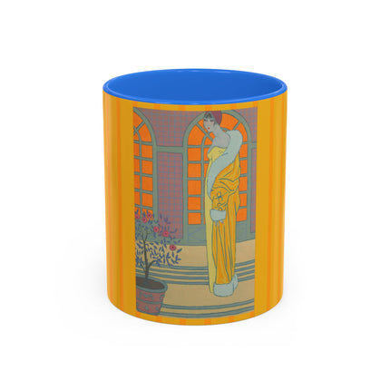 Sur Les Marches Du Jardin by Georges LePape Colorful Mugs (11oz, 15oz)