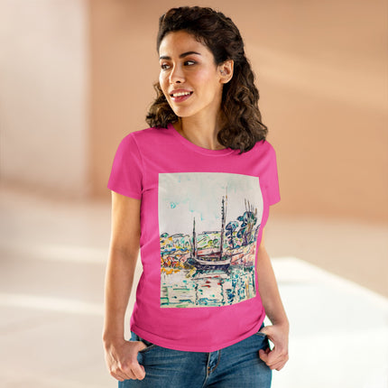 Concarneau by Paul Signac Women's Midweight Cotton Tee