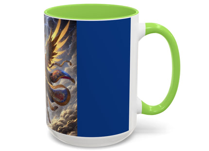 Valkyrie Descending Through Storm Colorful Mugs (11oz, 15oz)