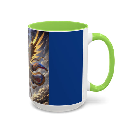 Valkyrie Descending Through Storm Colorful Mugs (11oz, 15oz)