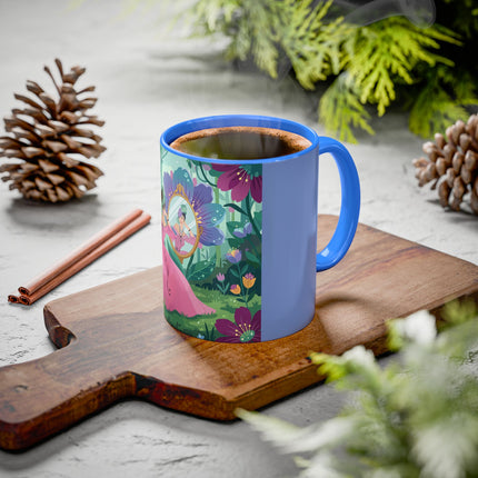 The Lady Of The Enchanted Mirror Colorful Mugs – Art Deco Botanical Elegance