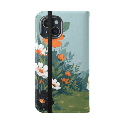 🌼🖤 The Ladies Of The Garden Promenade Flip Case – Art Deco Floral Fashion