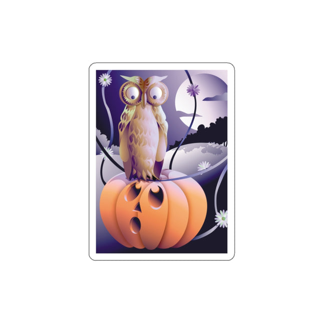 The Startled Pumpkin Die-Cut Stickers (5 Sizes)