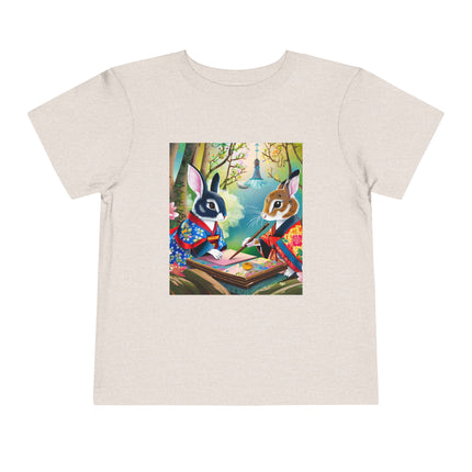 Fairy Animals Writing Wishes Toddler Short Sleeve Tee