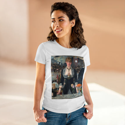 A Bar at the Folies-Bergère by Edouard Manet Women's Midweight Cotton Tee