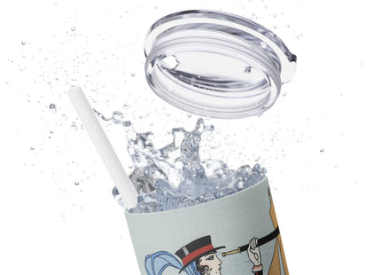 Costume de Yacht by George Barbier Skinny Tumbler with Straw, 20oz