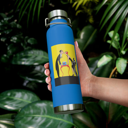 A Moment of Elegance: A Passionate Embrace Amidst Golden Splendor Copper Vacuum Insulated Bottle, 22oz