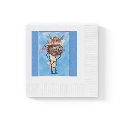 Enchanting Serenity White Coined Napkins