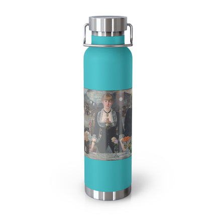 A Bar at the Folies-Bergère by Edouard Manet Copper Vacuum Insulated Bottle, 22oz