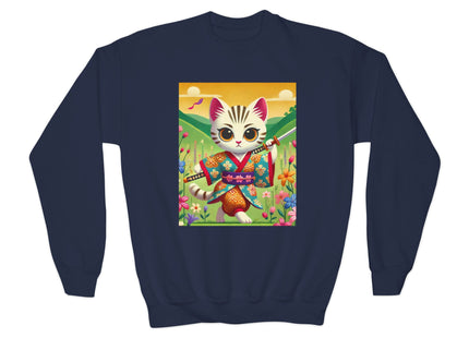 Samurai Kitten Youth Crewneck Sweatshirt
